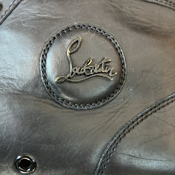 Christian Louboutin mens Louis high top black sneakers size 43 1/2 - Picture 16 of 16